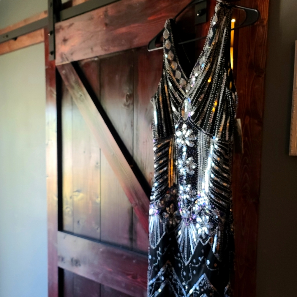 Black and silver flapper